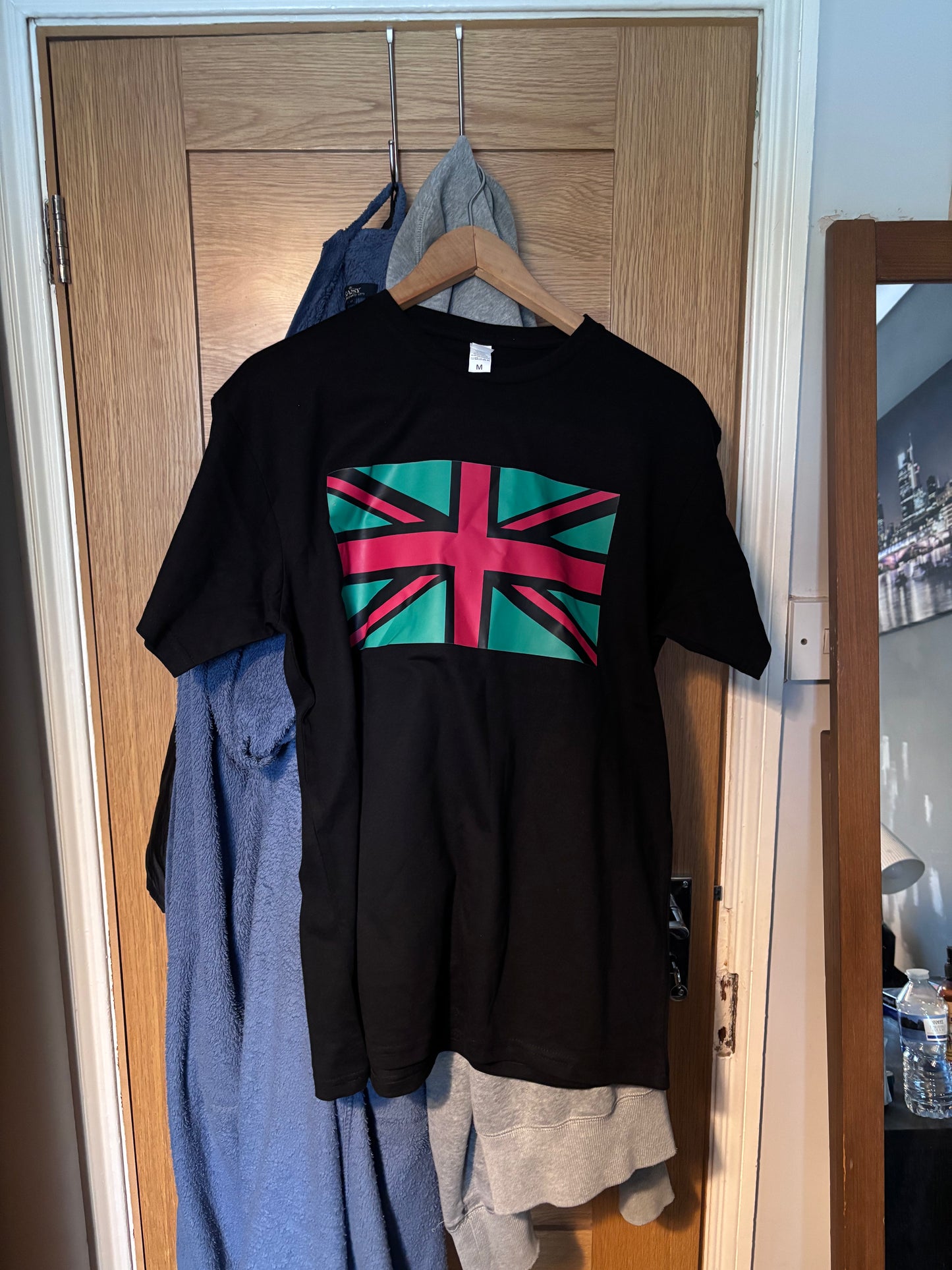 Pan African Union Jack T-Shirt (Black, Red and Green) Unisex